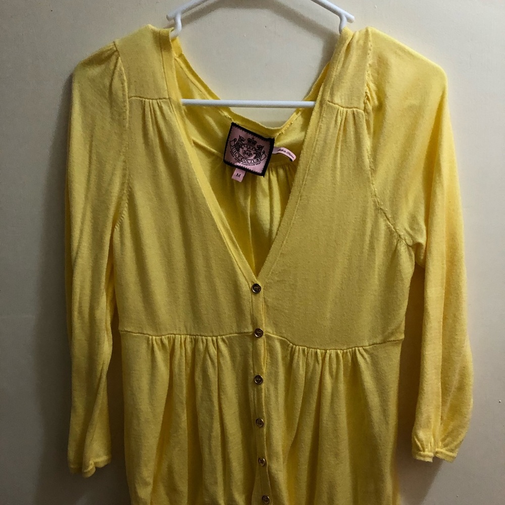 Juicy Couture Yellow Babydoll Cardigan